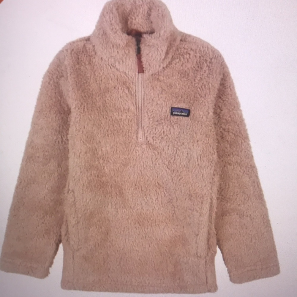 Patagonia Tan Fleece Kids Hoodie